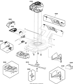 Deck And Engine Group Diagram and Parts List for 2691762-00 3IN1 Briggs and Stratton Lawn Mower